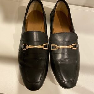 ASOS black leather loafers
